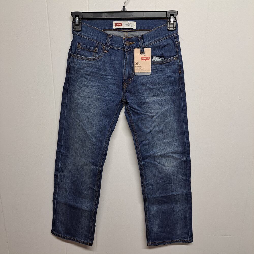 Levi's 505 Boy's Jeans Size 12 REG W26 L26‎ Blue Denim Straight Leg Regular Fit